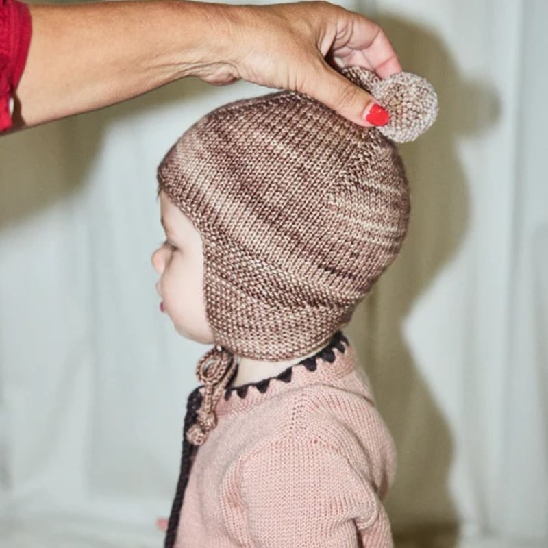 Misha&Puff】Baby Pointy Peak Hat (Affogato) | M