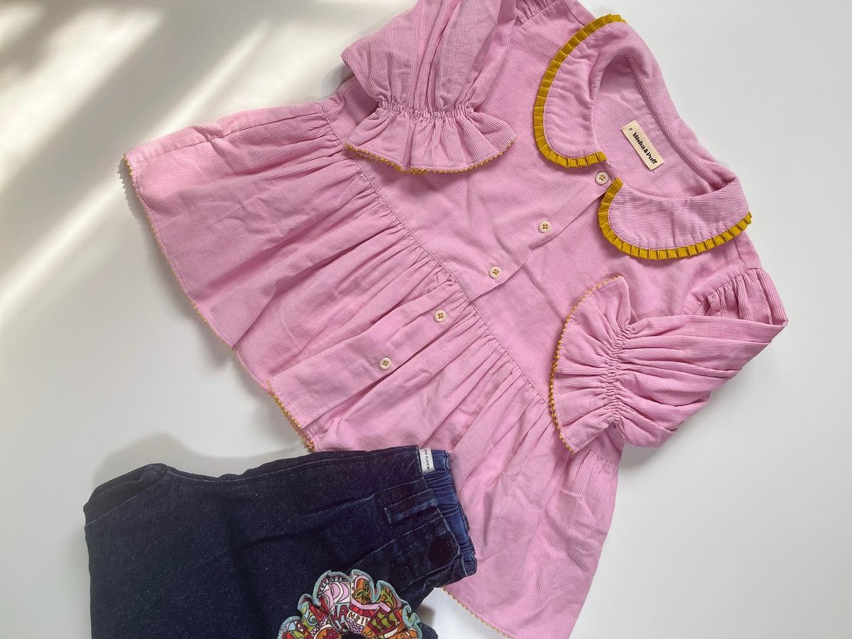 Misha&Puff】Corduroy Esther Top-665 Pink Lilac 