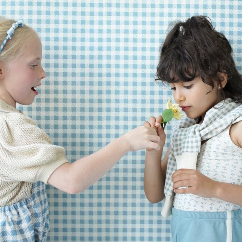 SOOR PLOOM 】 OONA ROMPER, GINGHAM PRINT, AZUL