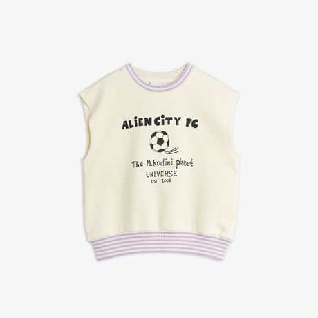 【 MINI RODINI 】Alien City FC sp sweat tank - Off-white