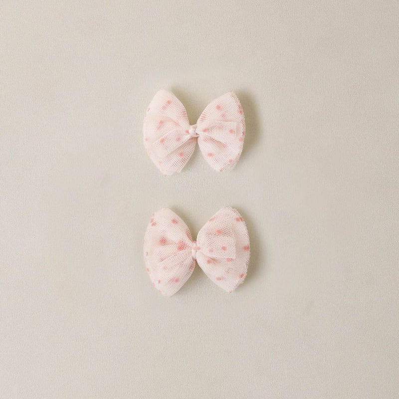 NORALEE 】FLUTTER TULLE CLIPS | RED HEARTS | M