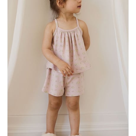 【 Jamie kay 】 JKCO262011 ｼｮｰﾄﾊﾟﾝﾂﾊﾟｼﾞｬﾏｾｯﾄMoon Floral Mauve LPNK（size 80~120）