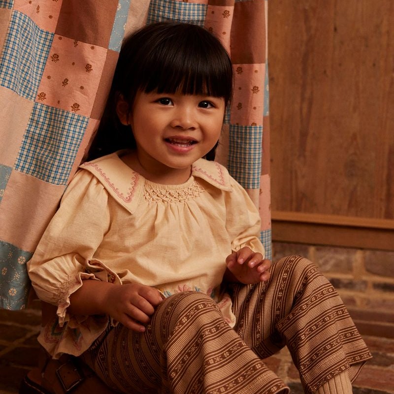Apolina Bette blouse ブラウス Caramel baby&child - 【apolina】Bette Blouse - Chocolate 2