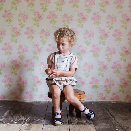 【 little cotton clothes 】Pointelle T-shirt in Powder