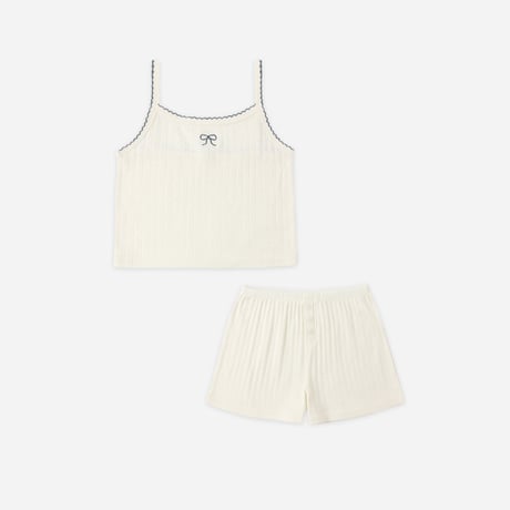 【 Rylee + Cru 】POINTELLE LOUNGE SET || IVORY
