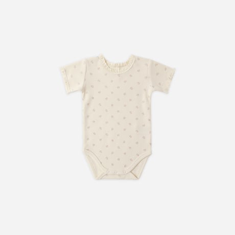 【Quincy Mae】SHORT SLEEVE WAFFLE BODYSUIT || MAUVE DITSY