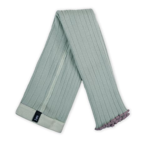 【 Collegien 】5985 Severine - Lettuce-trim Ribbed Footless Tights