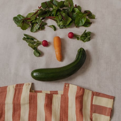【organic zoo】 Tomato Stripes Square Neck T-Shirt