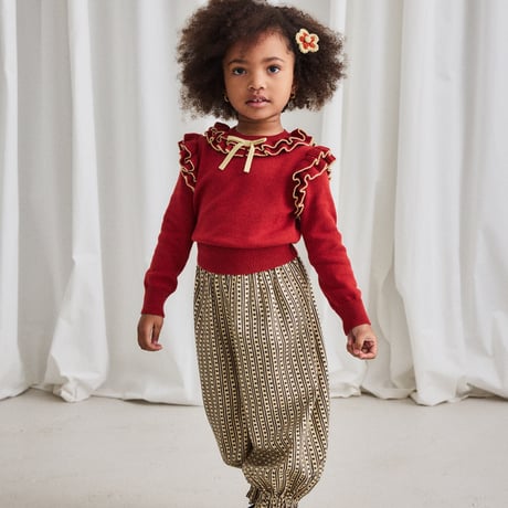 【Misha&Puff】Long Sleeve Cotswolds Ondine Top (Garnet)