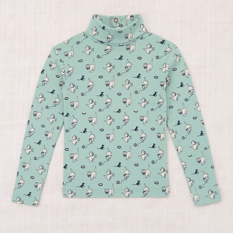 トップス Turtleneck Sage Cat & Mouse 3y Misha&Puff】Turtleneck (Sage Cat & Mouse) | MIK