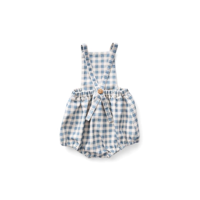 SOOR PLOOM 】 OONA ROMPER, GINGHAM PRINT, AZUL