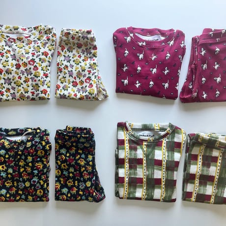 【Misha&Puff】Pajama Set - MNPP1162-340 Leaf Watercolor Plaid