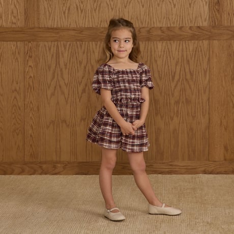 【 Rylee + Cru 】TIERED MINI SKIRT || BURGUNDY PLAID
