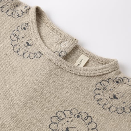 【Quincy Mae】RELAXED SHORT SLEEVE BUBBLE ROMPER || LION