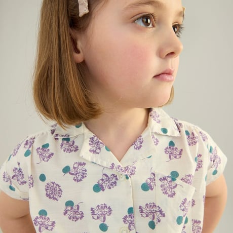 【 SOOR PLOOM 】 LOLI BLOUSE, CARNATION PRINT, PANSY
