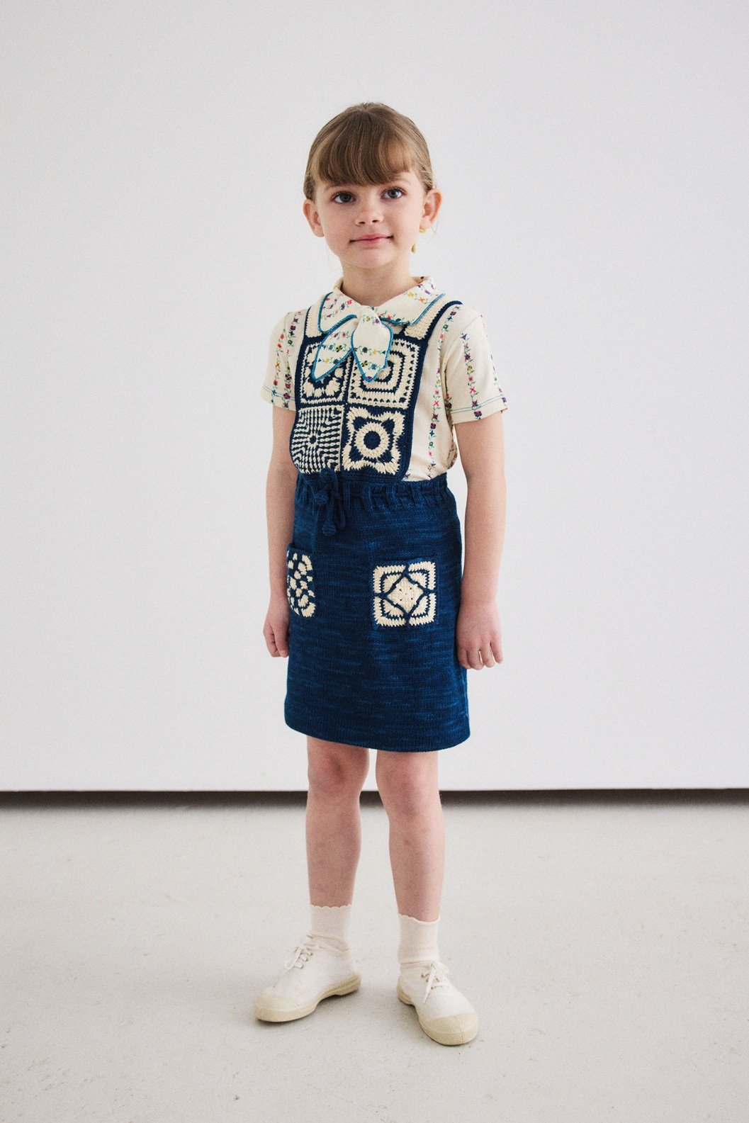 Misha&Puff】Crochet Afghan Pinafore/ Celestial