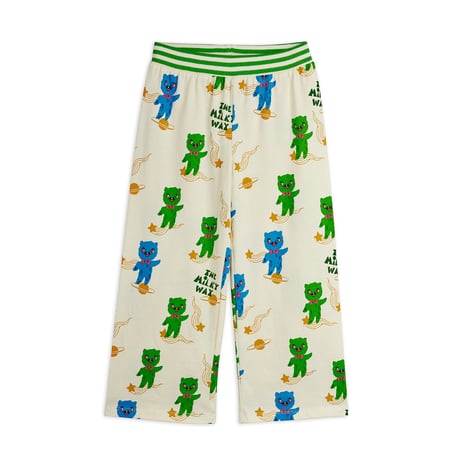 【 MINI RODINI 】Aliens aop trousers - Off-white
