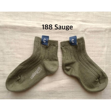 【 Collegien 】Cyril - Ribbed Ankle Socks with C Label