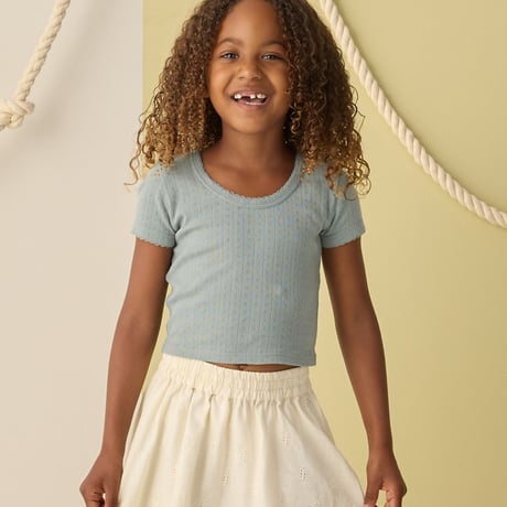 【 Rylee + Cru 】POINTELLE TEE || SEA GREEN