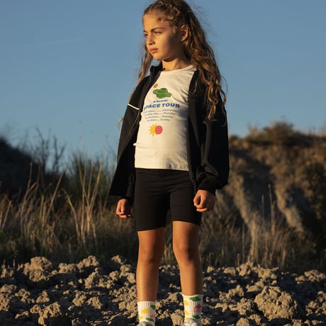 【 MINI RODINI 】Space tour regular sp ss tee - Off-white