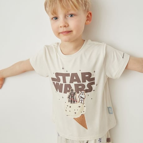 【 gelato pique 】STAR WARS　キッズワンポイントTシャツ  CRMクリーム/MNTミントブルー