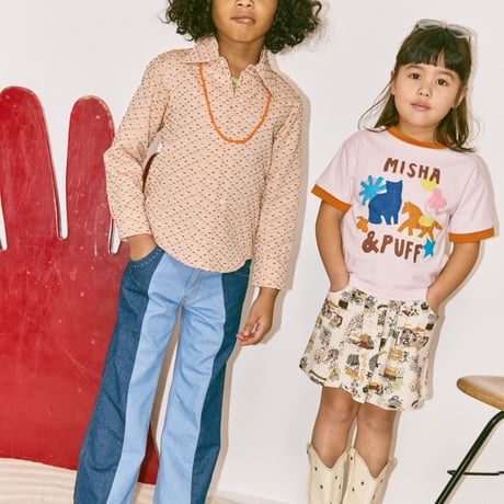 【Misha&Puff】 PASTURE APPLIQUE TEE (AURA)