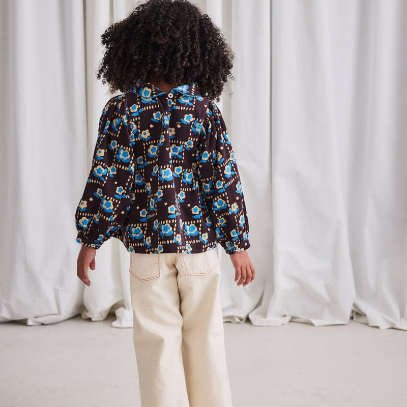 Misha&Puff】Corduroy Zora Blouse (Raisin Window