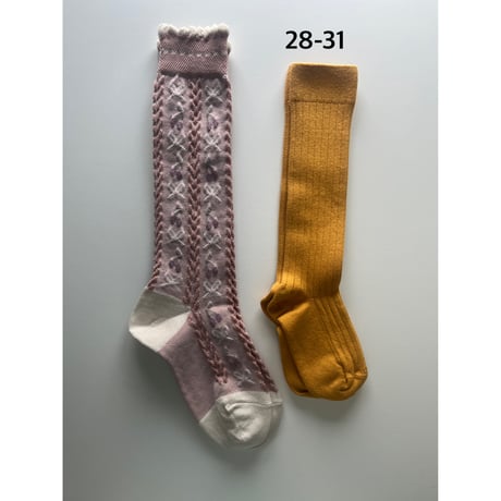 【 Collegien 】Cerise - Jacquard Cherries and Bows Knee-high Socks