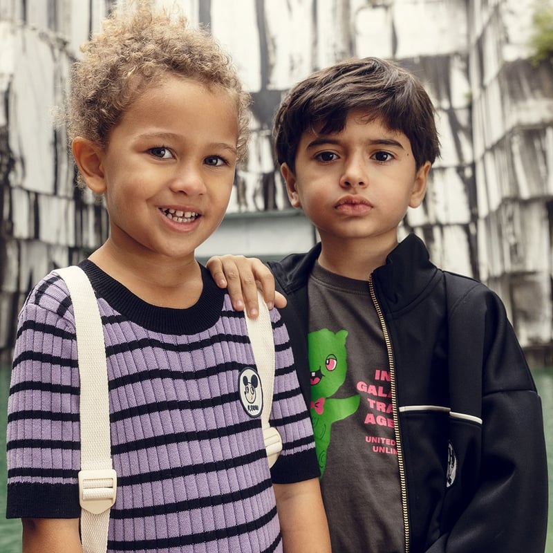 MINI RODINI 】Ritzratz patch rib knitted strip