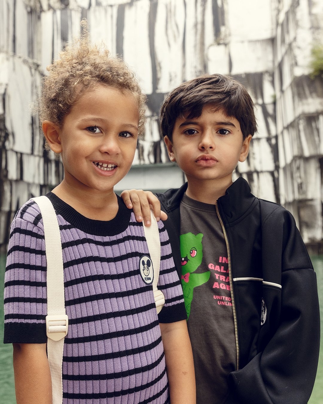 MINI RODINI 】Ritzratz patch rib knitted strip