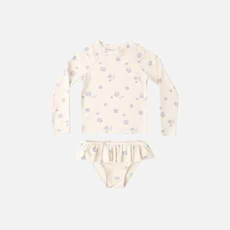 【 Rylee + Cru 】RASHGUARD GIRLS SET || SEASHELLS