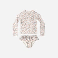 【 Rylee + Cru 】RASHGUARD GIRLS SET || FLOWER FIELDS