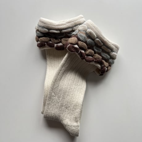 アウトレット【Collegien 】2969 Steph - Knee-high Socks with Gadroon Knit Folded Cuff