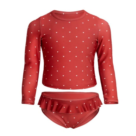 【 Jamie kay 】 JKGO262099 ｽｲﾑ上下ｾｯﾄ Mon Amour Red （size 80~120）