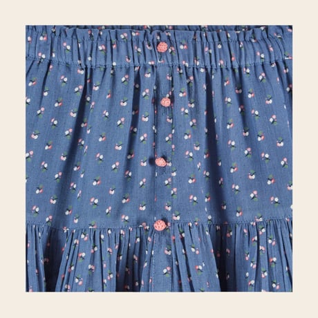【Emile et Ida】 DOUBLE RUFFLES PRINTED SKIRT - LIZERON