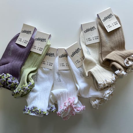 【 Collegien × mik&co 】Rococo frill ankle socks