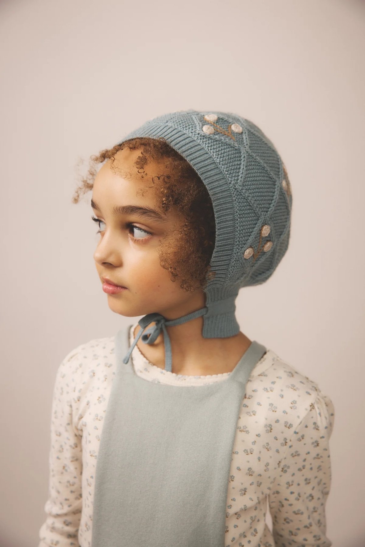 SOOR PLOOM 】Pouf Tee-Calico Print Pointelle,