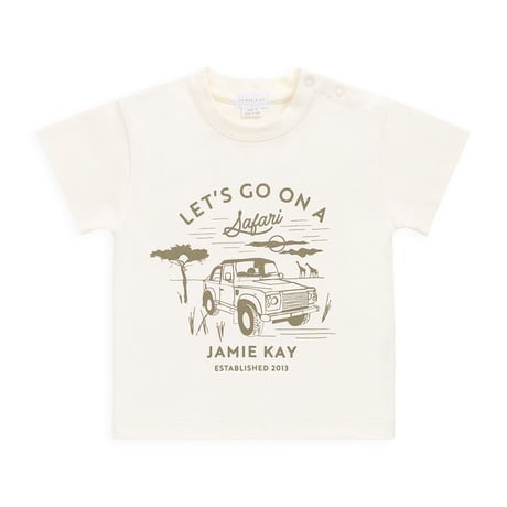 【 Jamie kay 】 JKCT262067 半袖ｻﾌｧﾘTｼｬﾂ Parchment OWHT （size 80~100）
