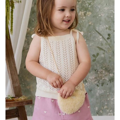 【 Jamie kay 】 JKFS262015 ｺｯﾄﾝﾂｨﾙﾐﾆｽｶｰﾄ Petite Heart Orchid PNK（size 90~120）