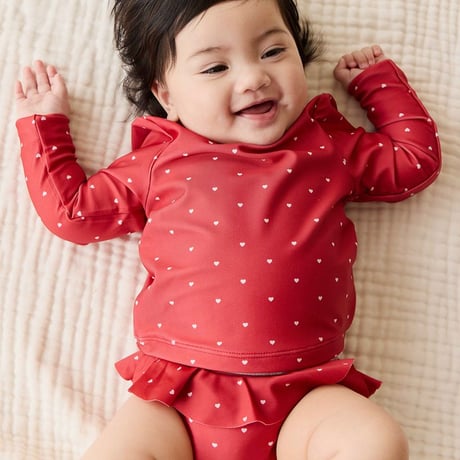 【 Jamie kay 】 JKGO262099 ｽｲﾑ上下ｾｯﾄ Mon Amour Red （size 80~120）