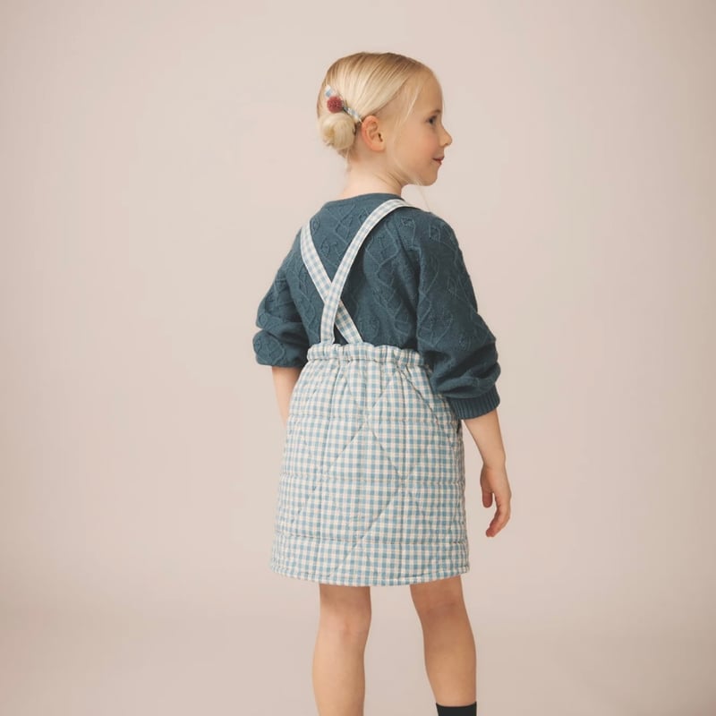 SOOR PLOOM 】Harlyn Pinafore, Gingham, Oasis |