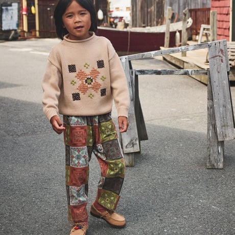 【Misha&Puff】Cross Stitch Simple Sweater (Patina)