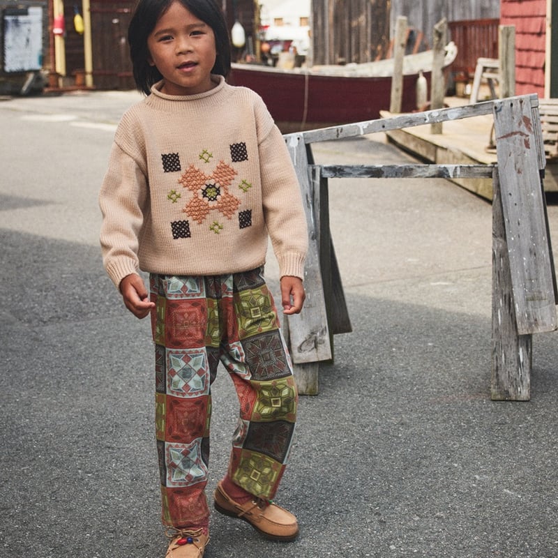 Misha&Puff】Cross Stitch Simple Sweater (Patina