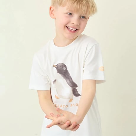 【 gelato pique 】 PKCT262452 KIDS冷感ｼｰｱﾆﾏﾙ柄ﾜﾝﾎﾟｲﾝﾄT YEL（size 90~120）