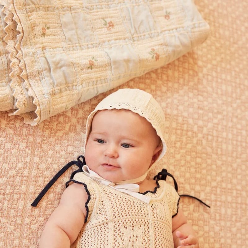 Bebe Organic】Crochet Blanket - Crochet Faded R