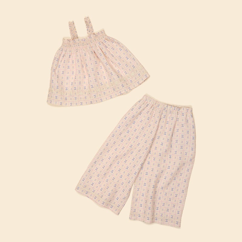Apolina 】 ADINA TROUSER SET - ROSEPANEL CREAM