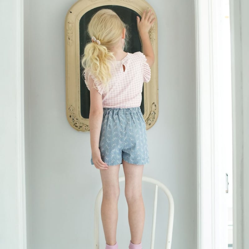 SOOR PLOOM 】 OLIVE SKORT, EMBROIDERED DENIM |