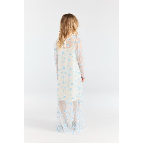 【The Animals Observatory】 PEACOCK KID DRESS - RAWWHITE