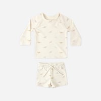 【Quincy Mae】FINN RASHGUARD + SHORT SET || DINO