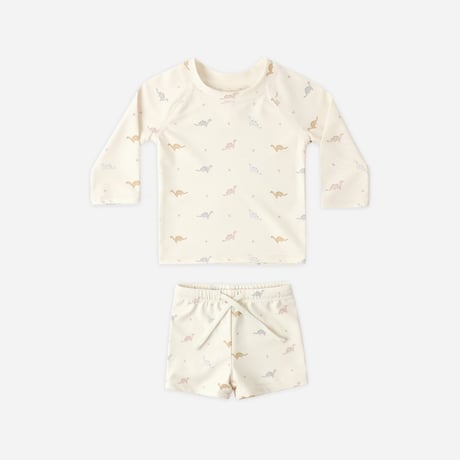 【Quincy Mae】FINN RASHGUARD + SHORT SET || DINO